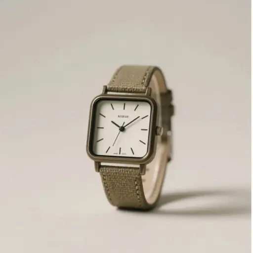 復古簡約小方塊指針防水石英石手錶